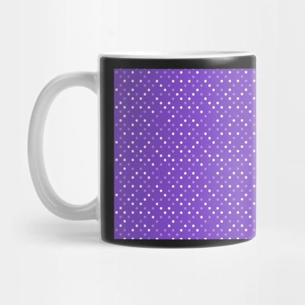 Purple White Polka Dots Cute Pattern by gillys